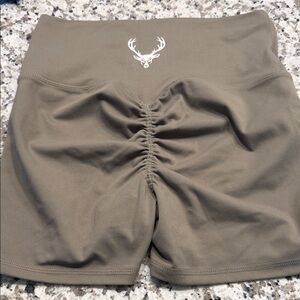 Women's High Waisted Olive Green Shorts